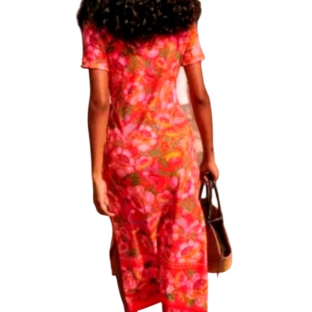 Sezane X Farm Rio SZ XS NWT The PIppa Floral Bela Bird Print Side Tie Midi Dress - Picture 3 of 16